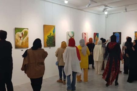 افتتاح نمایشگاه آثار نقاشی صنم بادروج در بستک