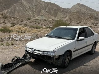 برخورد پژو پارس با موتورسیکلت در ورودی محور بستک &#۸۲۱۱; لار