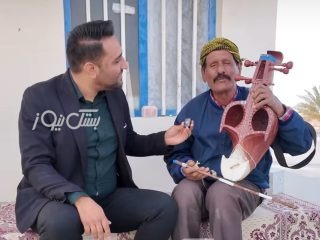 مصاحبه دیدنی با صادق فرجی فرد از هنرمندان شهرستان بستک که با ساز خودش حرف می‌زند