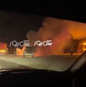 حریق یک دستگاه پژو ۲۰۶ در مسیر جناح به خلوص