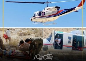 اعزام اورژانس هوایی بستک برای نجات مرد ۶۳ ساله از ارتفاعات صعب‌العبور هنگویه