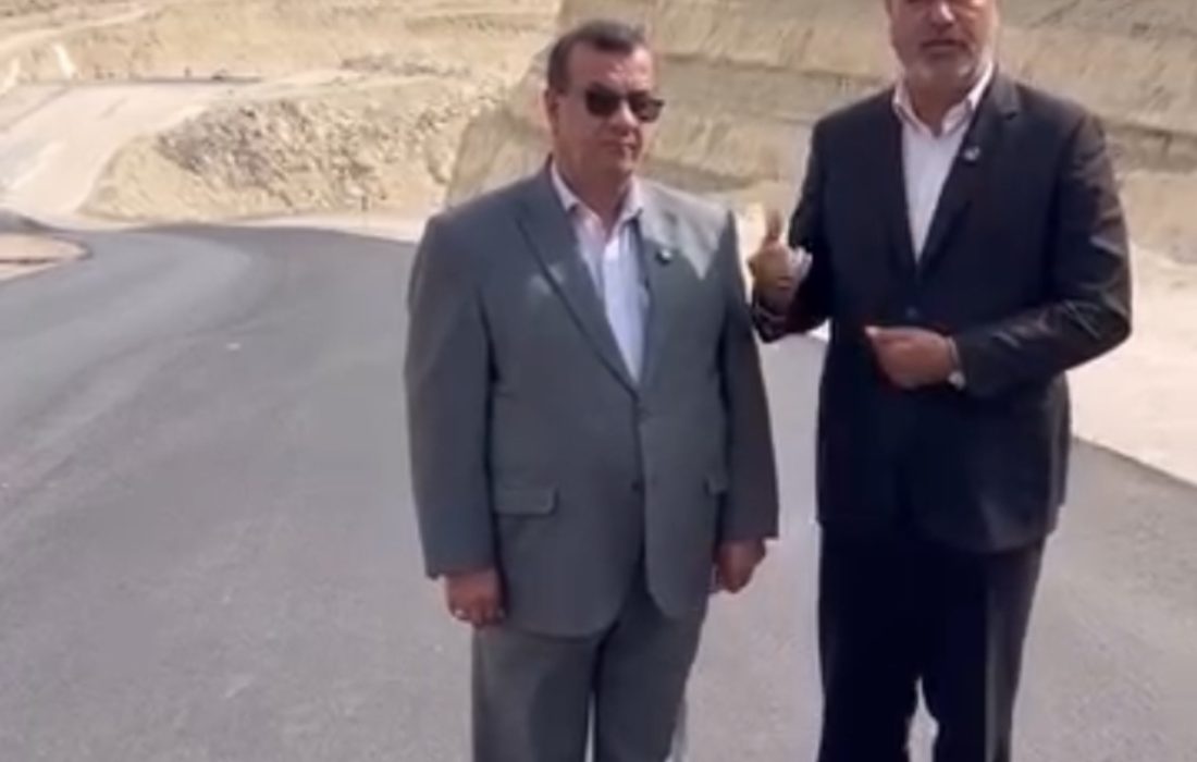 بازدید دکتر رضایی رئیس کمیسیون عمران مجلس و مهندس جباری از محور خورجناح