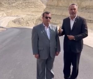 بازدید دکتر رضایی رئیس کمیسیون عمران مجلس و مهندس جباری از محور خورجناح