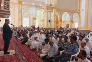 حضور سرهنگ شعبانی در جمع نمازگزاران مسجد جامع کوخرد جهت تبیین و تشریح خدمات نظام و دولت
