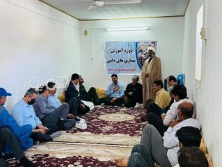 حرکت جهادی واکسیناسیون و ضدعفونی دام‌ها در روستای نخل‌خین به مناسبت هفته بسیج