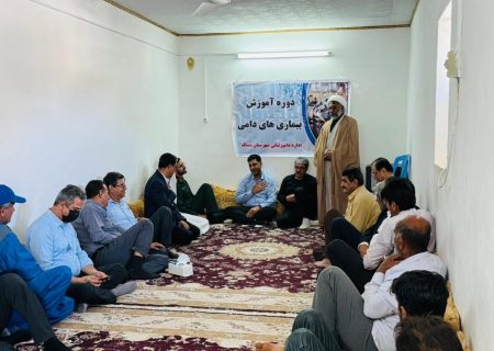 حرکت جهادی واکسیناسیون و ضدعفونی دام‌ها در روستای نخل‌خین به مناسبت هفته بسیج