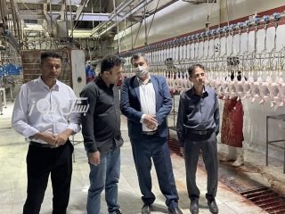 بازدید شبانه رئیس حوزه قضایی بستک از کشتارگاه زرین‌بال