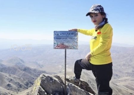 صعود بانوی کوهنورد بستکی به بام کرمان