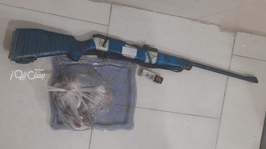 شکارچی متخلف با لاشه یک رأس کل وحشی در بستک دستگیر شد