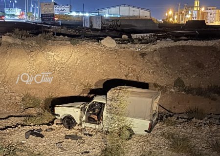 سقوط خودرو به داخل پل در ورودی شهر بستک یک مصدوم بر جا گذاشت